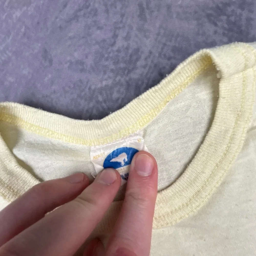 Vintage 80s Niagara Falls Canada Ringer T Shirt Cream Souvenir Mens M Graphic - Picture 3 of 6